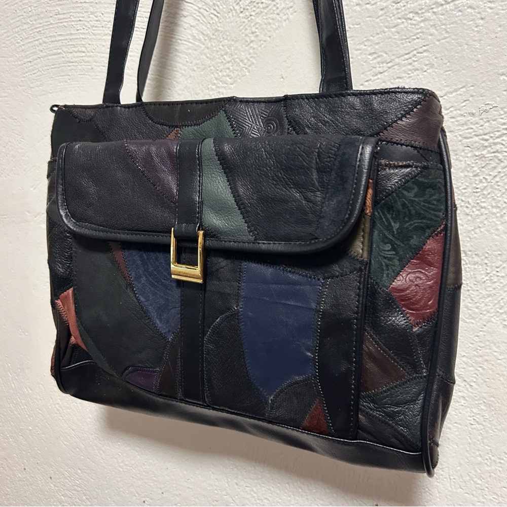 VINTAGE Multicolor Patchwork Leather Bag